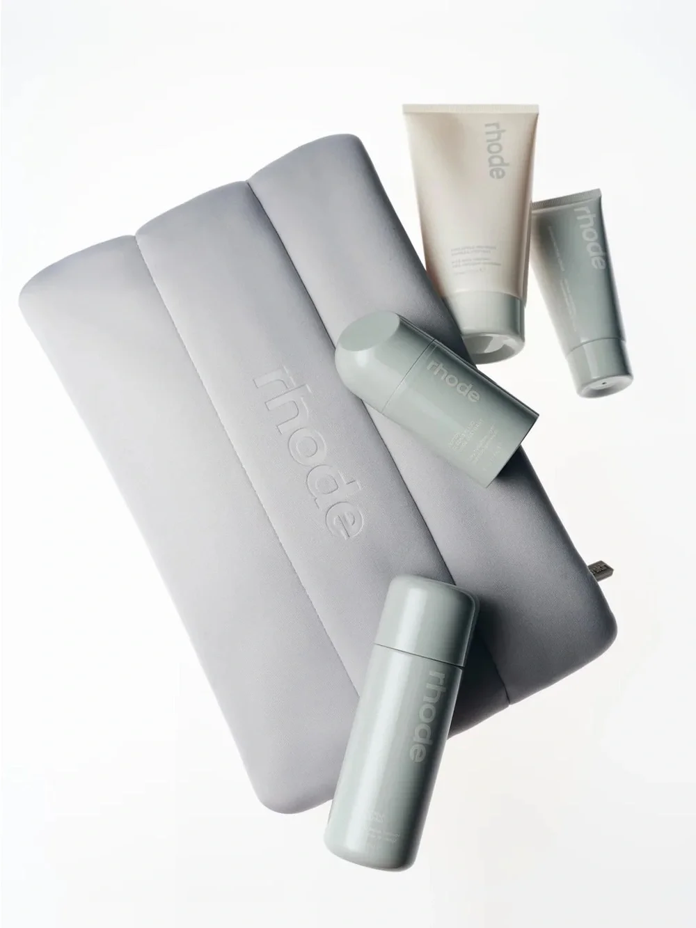 rhode Bubble Pouch Only from Travel Set - Light Gray